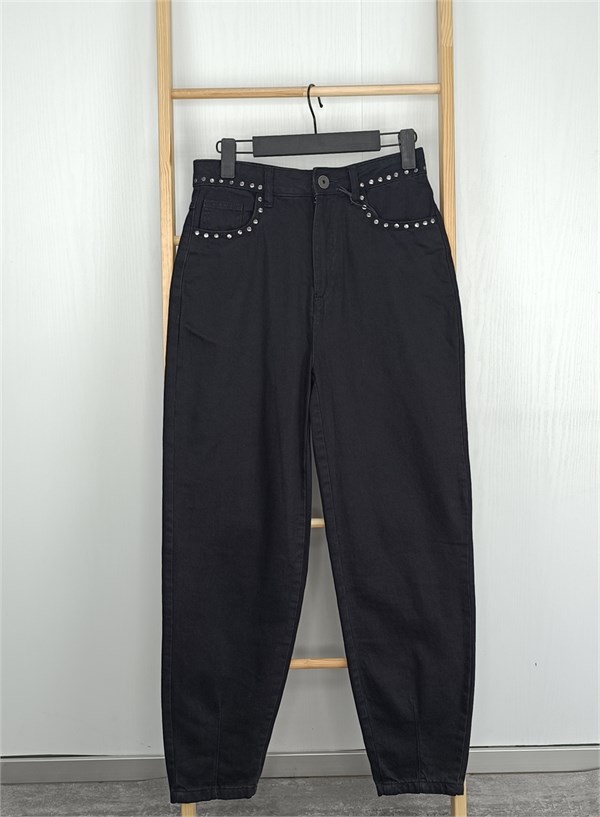 Джинсы в черном цвете 7428