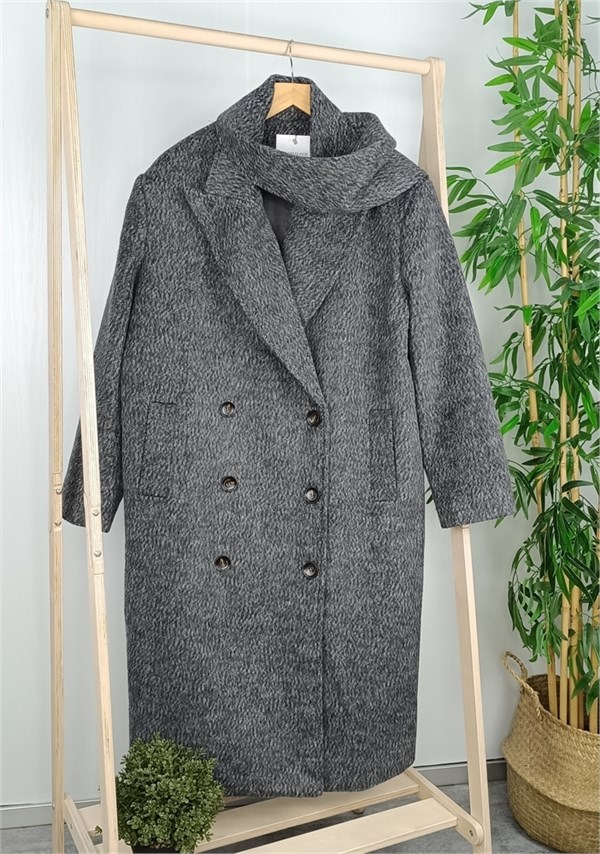 Пальто в сером цвете 7453